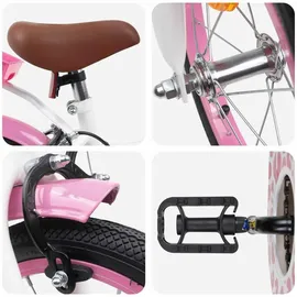 vidaXL Kinderfahrrad Mit Stützrädern 16 Zoll rosa
