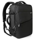 Inateck 40L Handgepäck Reiserucksack Laptop Rucksack für 15,6-17 Zoll Notebooks, Flug Genehmigt Kabinenrucksack für Weekender rucksack mit Regenschutz, Schwarz