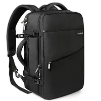 Inateck 40L Handgepäck Reiserucksack Laptop Rucksack für 15,6-17 Zoll Notebooks, Flug Genehmigt Kabinenrucksack für Weekender rucksack mit Regenschutz, Schwarz