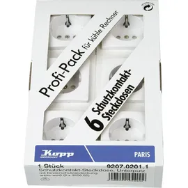 Kopp Schuko-Steckdose Paris Weiß 6 St.