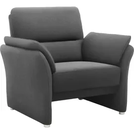 DOMO collection Sessel DOMO COLLECTION "Pina elegant und zeitloser Clubsessel, bequemer Cocktailsessel", grau (anthrazit), B:99cm H:95cm T:88cm, 100% Polyester, Sessel, Sessel, Hoher Sitzkomfort, Luxus-Microfaser weich, anthrazit