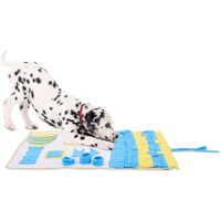 lionto Schnüffelteppich für Hunde Suchteppich Trainingsmatte (L) 100 x 60 cm gelb-blau