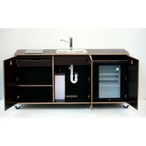 material+raum / Outdoorküche, mobile Außenküche mit Kühlschrank für Grillplatz