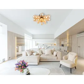 GLOBO 15633DA Deckenleuchte Udo Goldfarben max. 25 Watt Deckenlampe