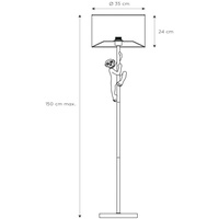 LUCIDE Stehleuchte Extravaganza Chimp, gold matt/schwarz