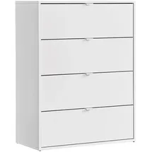 mokebo Kommode mit 4 Schubladen in Weiß Die Stilvolle Highboard Anrichte oder Sideboard