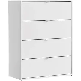 mokebo Kommode mit 4 Schubladen in Weiß Die Stilvolle Highboard Anrichte oder Sideboard