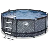 EXIT TOYS Stone Pool Set 360 x 122 cm inkl. Sandfilter