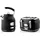 Westinghouse Retro Frühstücks-Set schwarz 2-tlg. mit 4-Schlitz Toaster