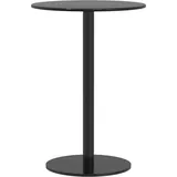 vidaXL Gartentisch Rund Schwarz Ø50x72 cm Stahl
