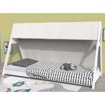 Weber Industries Hausbett TIPI 90 x 200 cm Fichte/Linde weiß