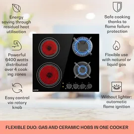 Klarstein MultiChef 4 Kombi-Gaskochfeld