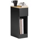 SoBuy Nachttisch mit Schublade Sofatisch Beistelltisch Schwarz