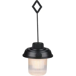 LED Campinglampe mit 3 Modi, schwarz: 180lm, Akku, praktischer Aufhänger – helle, mobile Beleuchtung für Outdoor-Abenteuer