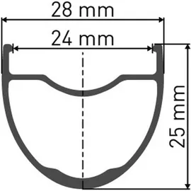 DT Swiss GR 1600 Spline DYN 622 x 24 mm Schwarz - robustes Dynamo-Vorderrad