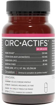 Aragan Synactifs Circactifs Circulation Rote Weinrebe 60 Kapseln