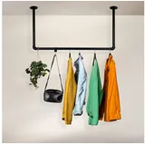 RSR Hangers Kleiderstange U-Form Garderobe Industrial Design Deckenmontage Schwarz 70 cm x 70 cm