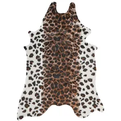 Kunstfell-Teppich Leopard braun / weiß 130 x 170 cm BOGONG