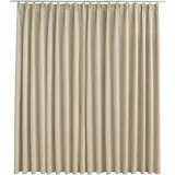 vidaXL Vorhang Verdunkelung mit Haken Verdunkelungsvorhang Kräuselband Thermo Gardine Blickdicht Dekoschal Wohnzimmer Beige 290x245cm