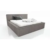 mebloland A&J MöbelLand Polsterbett Braun, Textil, 120x200 cm, Schlafzimmer, Betten, Polsterbetten