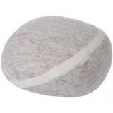 myfelt Béla - Filz Kieselstein, Meditationskissen, Yogakissen, Dekokissen, Pouf, beige rund - Größe S
