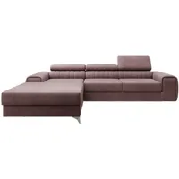 Luxusbetten24 Schlafsofa Designer Sofa Melinda, mit Schlaf- und Klappfunktion rosa