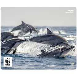 SPEEDLINK Terra WWF Mousepad aus recyceltem Material ? rutschfestes Mauspad mit strapazierfähiger Oberfläche, aus umweltfreundlichen Materialien hergestellt, Delfin-Motiv (Neu differenzbesteuert)