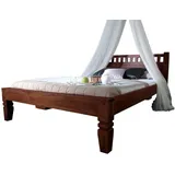 MASSIVMOEBEL24.DE Bett Akazie 180x200x90 nougat lackiert Oxford 230