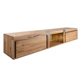 MASSIVMOEBEL24.DE TV-Board Wildeiche / Zerreiche 260x48x50 natur geölt NEW AMSTERDAM #04 - 2 Jahre Gewährleistung - mind. 14 Tage Rückgaberecht - Beige