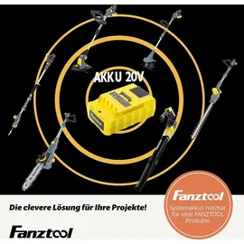 FANZTOOL Akku Teleskop Heckenschere inkl. 1 x 2,0 Ah