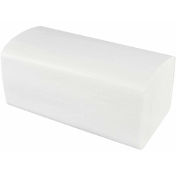 Papierhandtücher, 24 x 21 cm, 2-lagig, weiß, Papier Handtücher aus reinem Zellstoff, Zick-Zack Falzung, 1 Karton = 4000 Blatt