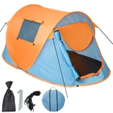 Tectake Pop-Up Wurfzelt blau/orange