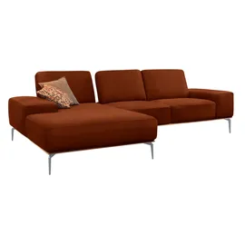 W.Schillig Eckcouch Leder 2-Sitzer Orange