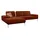 W.Schillig Eckcouch Leder 2-Sitzer Orange