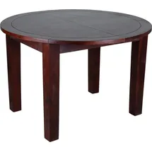 MiaMöbel Esstisch Cherry 120cm rund - ausziehbar Massivholz Pinie