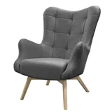 lookway Relaxsessel gepolstert 80 x 105 x 86 cm Grau