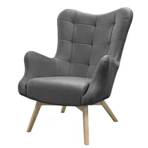 lookway Relaxsessel gepolstert 80 x 105 x 86 cm Grau