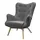 lookway Relaxsessel gepolstert 80 x 105 x 86 cm Grau