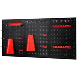 Costway Werkzeugwand inkl. 28-teiligem Werkzeugregal-Set, 120x60cm, Lagersystem Werkzeughaltersortiment 3 Lochplatten, Werkstattwand Metall, Lochwand ideal für Garage & Werkstatt & Lagerhaus