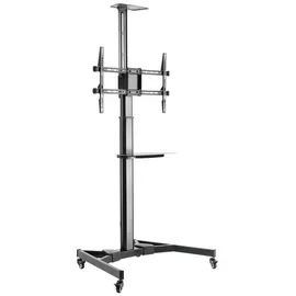 Ricoo FS0364 TV-Ständer 102-191 cm Schwarz Glas/Kunststoff/Stahl