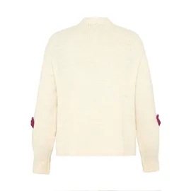 Zero Strickjacke mit bunten 3D Blumen Patch Cream/Pink M