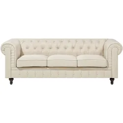 3-Sitzer Sofa beige CHESTERFIELD