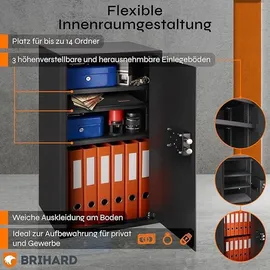 Brihard Business XXL Tresor mit Schlüssel 73x40x36cm / keine Sicherheitsstufe