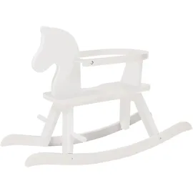 roba Schaukelpferd aus Massivholz weiß lackiert mitwachsend Schutzring
