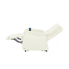HIMOLLA Fernsehsessel 7568 Leder 83 x 114 x 93 cm Creme mit Relax-Funktion