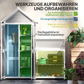 Outsunny Geräteschrank 0,51 x 0,89 m Hellgrau