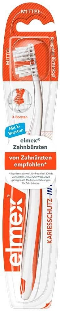 elmex Zahnbürste Kariesschutz Inter X mit Kurzkopf mittel