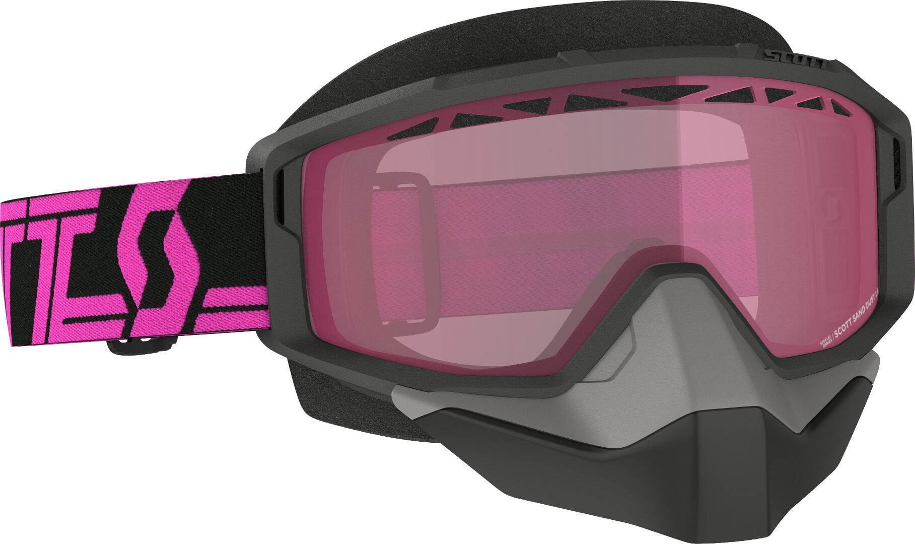Scott Primal Zwart/Roze Sneeuwbril, zwart-pink, Eén maat