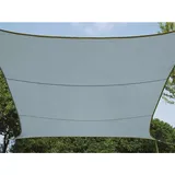 Perel Sonnensegel Lichtgrau Quadratisch 3,6 x 3,6 m