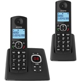 Alcatel F530 Voice Duo, Schnurlostelefon mit Anrufbeantworter und 2 Mobilteilen, Anrufsperre und Freisprechfunktion, Schwarz